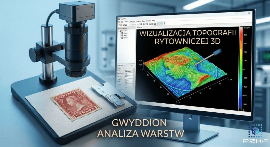 Wizualizacja 3D struktury znaczka