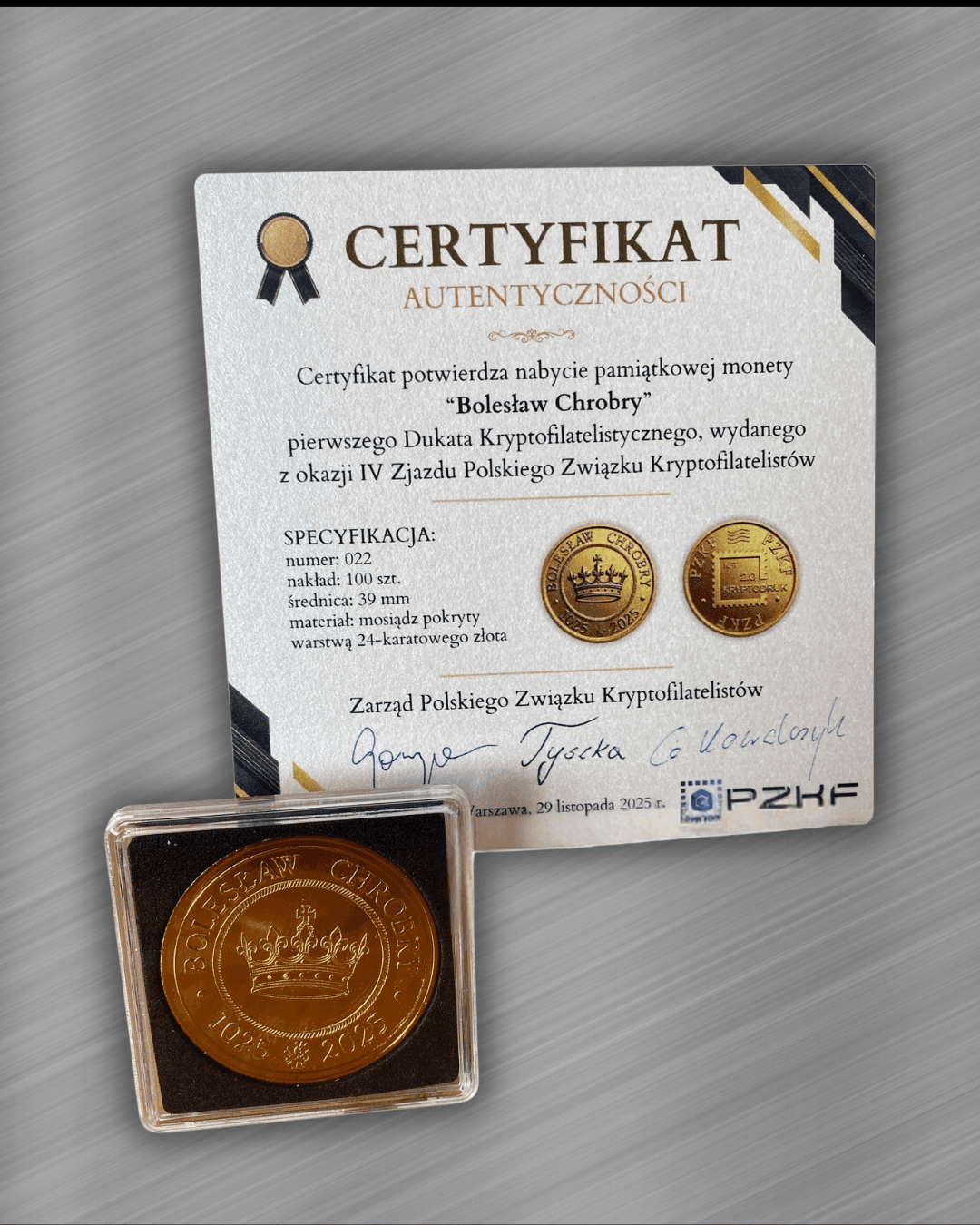 Dukat w kapsule + Certyfikat